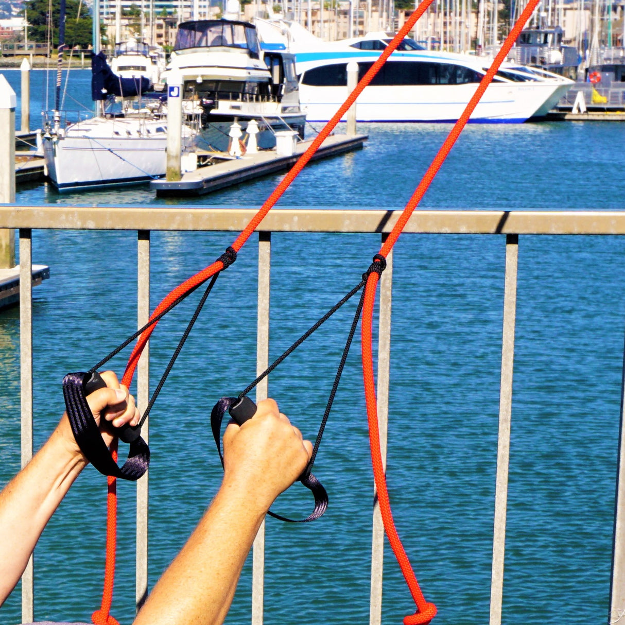 NOSSK PRUSIK Foam Handles for 1in Trainers in use