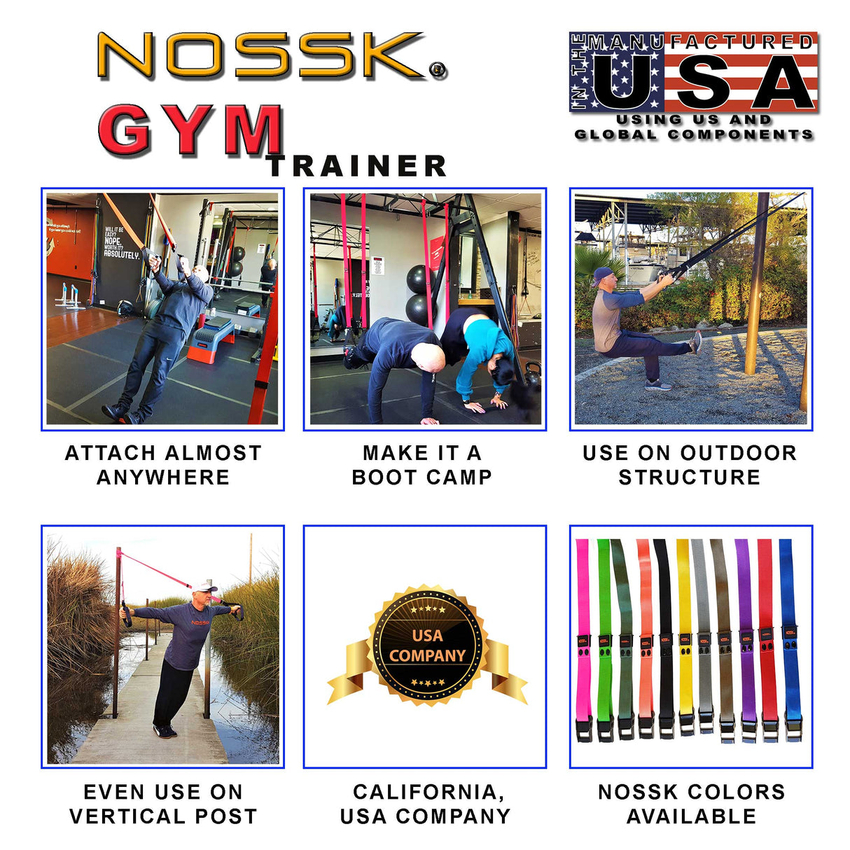 NOSSK GYM Suspension Bodyweight Strap Trainer Details 3