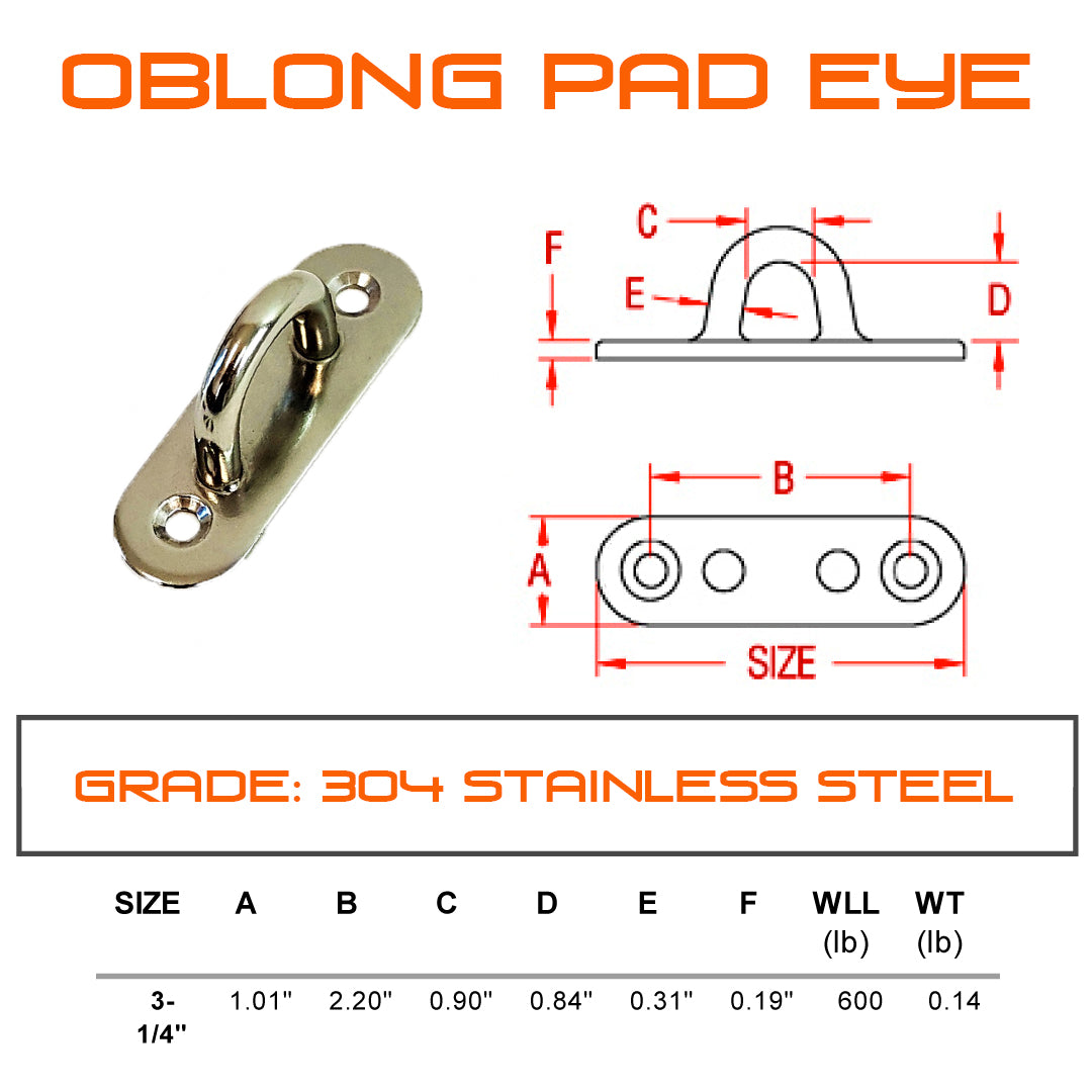 NOSSK Oblong Pad Eye Anchor Data sheet