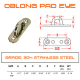 NOSSK Oblong Stud Beam Pad Eye Anchor data size sheet