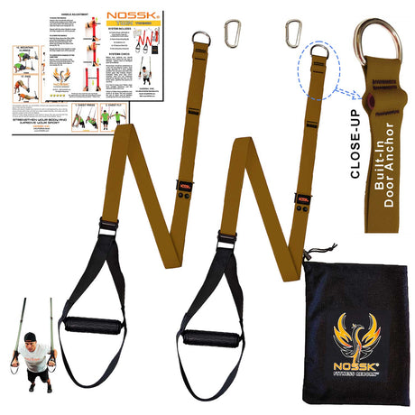 NOSSK TWIN Pro Suspension Fitness Trainer BROWN