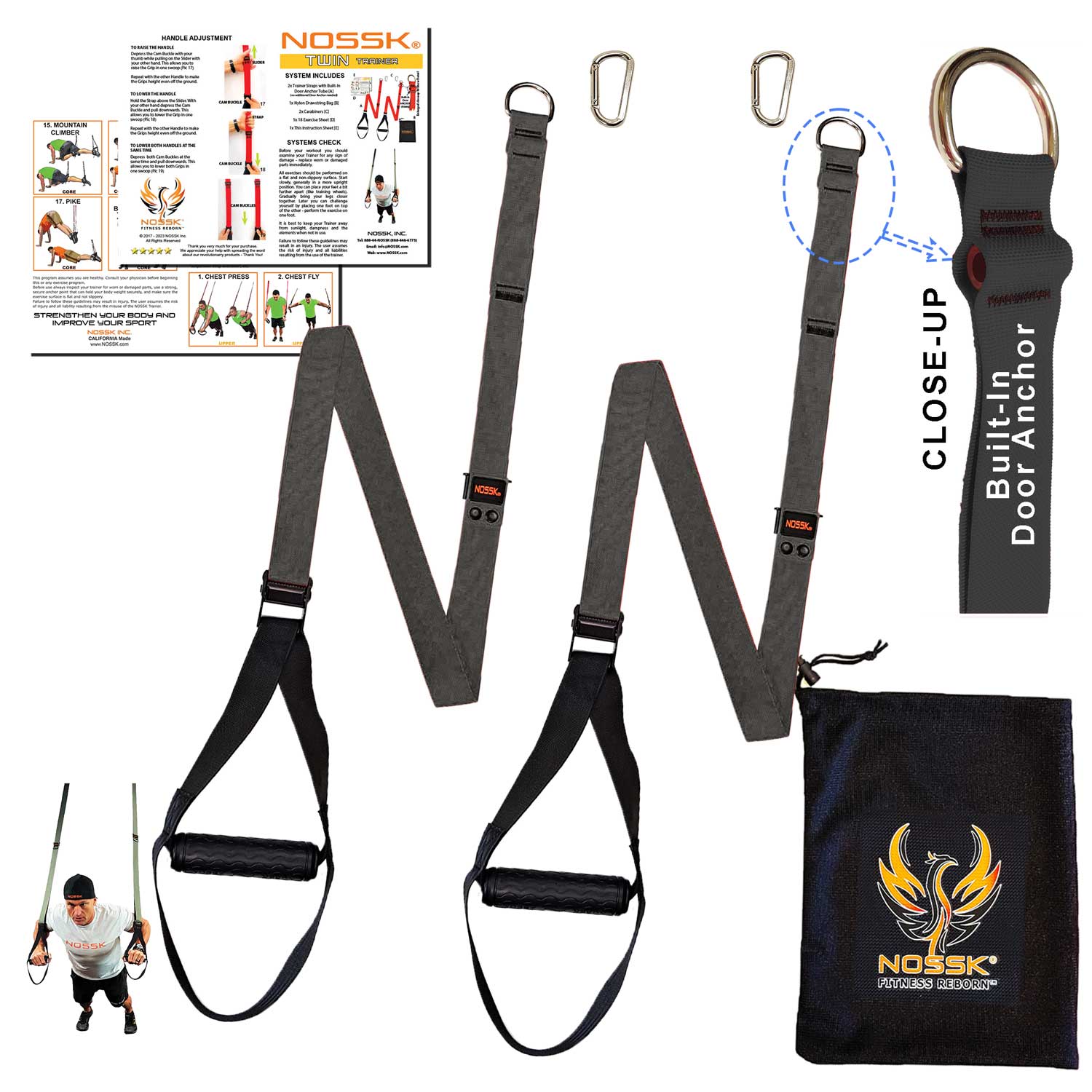 ウエイトトレーニング Suspension NOSSK TWIN Pro Suspension Fitness Trainer – NOSSK Inc.